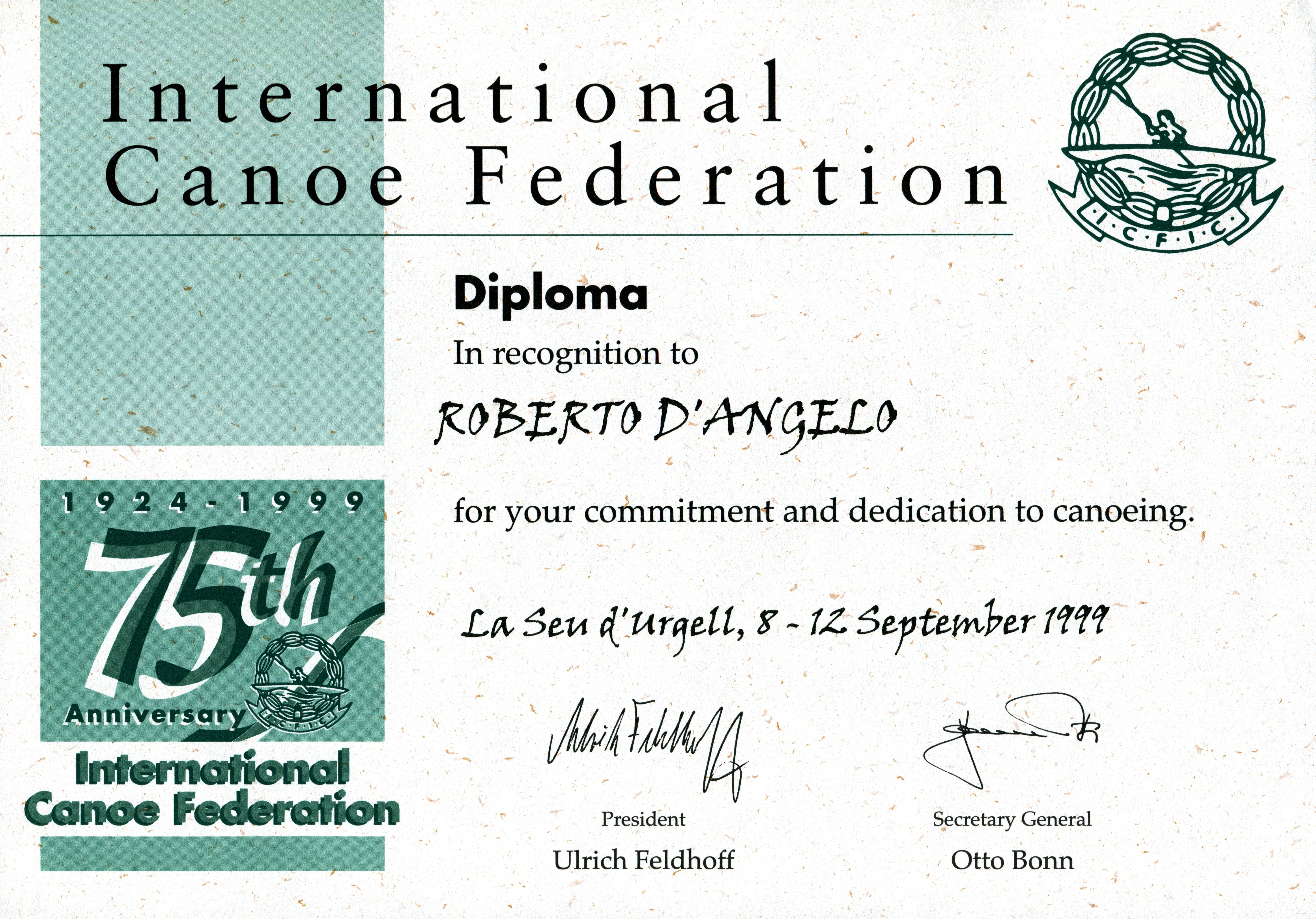 Diploma Mondiali Seo 1999